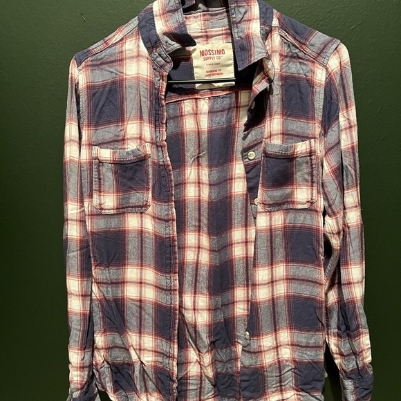 Mossimo Supply Co. Tops - Red and blue plaid - XS boyfriend fit